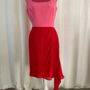 BILL BLASS COLOR BLOCK EVENING DRESS